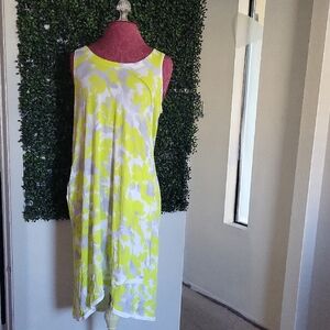Simply Vera Vera Wang Yellow and White Floral Midi Dress